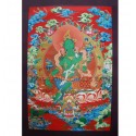 33" x 23" Green Tara Thangka Painting