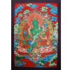 33" x 23" Green Tara Thangka Painting