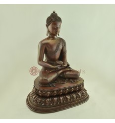 Hand made Oxidized Copper Alloy 18" Amitabha / Amida Buddha Opame Statue from Patan Nepal