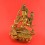 Fine Quality Gold Face Painted 14" Green Tara / Drolma Colored Copper Statue From Patan
