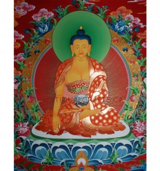 35" x 23" Shakyamuni Buddha Thangka Painting