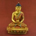 Fine Quality Hand Painted 11" Amitabha Buddha / Sangye Opame Statue from Patan, Nepal