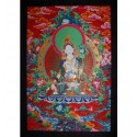 34" x 24" White Tara- Dolkar Thangka Painting