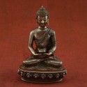 Oxidized Copper Alloy 7.5" Amitabha/Amida Opame Buddha Statue from Patan, Nepal