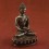 Oxidized Copper Alloy 7.25" Amitabha/Amida Opame Buddha Statue from Patan, Nepal