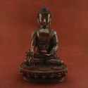 Oxidized Copper Alloy 13" Medicine Buddha / Sangye Menla Statue from Patan, Nepal