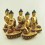 Fine Quality Hand carved 8.25" Dhyani Pancha Buddha Copper Alloy Partially Gold Gilded Face Painted Statues From Patan , Nepal