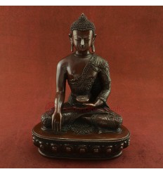Oxidized Copper Alloy 11" Shakyamuni Buddha / Sangye Tomba Statue from Patan, Nepal