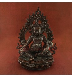 Fine Quality15" Yellow Dzambala / Kubera The Wealth Deity Copper Statue from Patan, Nepal