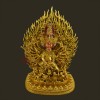 Fine Quality Tibet 11.5" Megh Sambara Gold Gilded Copper Statue from Patan Nepal