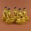 Fine Quality 5.5” Dhyani Buddha Copper Alloy with 24 Karat Gold Gilded Statue Set From Patan, Nepal