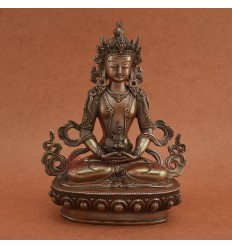 Fine Quality 8.75" Aparmita / Amitayus / Tsepame Copper Statue from Patan, Nepal