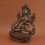 Fine Quality Hand Carved 8.5" White Tara/Dolkar Copper Statue in Oxidation Finish