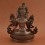 Fine Quality Hand Carved 8.5" White Tara/Dolkar Copper Statue in Oxidation Finish