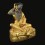Hand Carved 8" Guru Milarepa Copper Alloy with Gold Plated and Crystal Statue Patan, Nepal