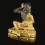 Hand Carved 8" Guru Milarepa Copper Alloy with Gold Plated and Crystal Statue Patan, Nepal