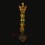 Gold Plated Copper Alloy Decorated with Coral and Turquoise Stones 18" Phurwa Set
