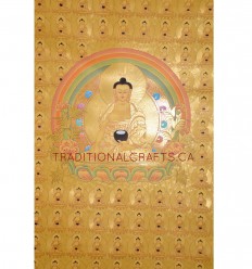 35"x 27" 108 Gold Shakyamuni Buddha Thankga Painting