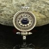 Fine Quality Tibetan Buddhist Silver with Blue Sapphire Stone Pendant