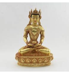 Fine Quality 10.5" Crowned Amitabha Buddha Statue