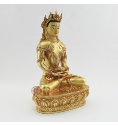 Fine Quality 10.5" Crowned Amitabha Buddha Statue