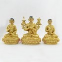 Hand Carved Fine Quality 8.5” Guru Tsongkhapa Copper Statues Set Patan, Nepal