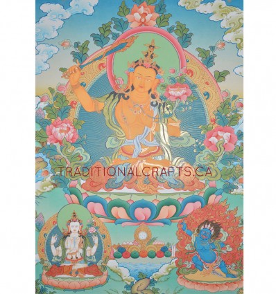 32" x 24" Manjushri Thankga Paining