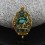 Gold Plated Yellow Dzambhala Silver Ghau / Pendant / Prayer Box