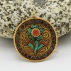 Gold Plated Silver Kamal - Lotus Flower Silver Pendant From patan, Nepal.