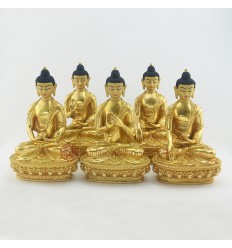 8.5” Dhyani Buddha or Pancha Buddha Statues Set