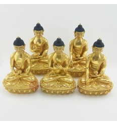 8.5” Dhyani Buddha or Pancha Buddha Statues Set
