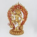 Hand Carved Gold15" Magic Labdron Statue copper statue From Patan, Nepal.