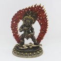  Hand Carved 11" Black Dzambhala Statue Copper Statue From Patan, Nepal