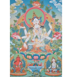 32.5" x 24.5" Namgyalma Tibetan Buddhist Riligious Thankga Scorll Painting