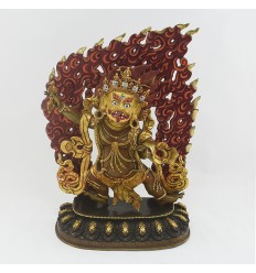 Hand Carved  12" Vajrapani Chanadorje  copper statue From Patan, Nepal.