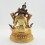 Finely Hand Carved 9.5" White Tara / Dolkar Antiquated Gold Gilded Copper Statue Patan