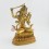 Fine Quality 10" Manjushri / Jameplyang Statue Fully Gold Gilded with Antique Finish and Hand Painted - Face from Patan, Nepal