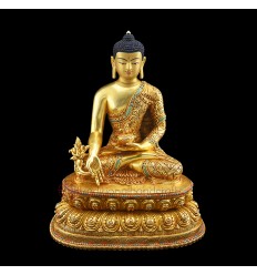 Fine Quality 12.5" Medicine Buddha Menla Statue