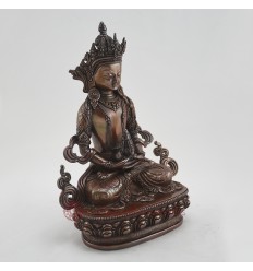 Finely Hand Made 9.5" Aparmita / Amitayus Statue Oxidized Copper Alloy Statue Patan, Nepal