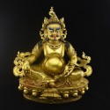 Hand carved 17" Yellow Dzambhala Statue From patan, Nepal.