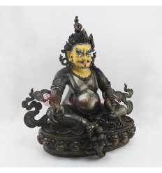 Hand made 17.5" Yellow Dzambhala Statue From patan,Nepal.