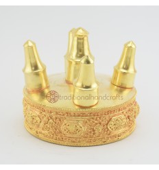 Fine Quality  Copper Alloy with Fully Gold Plated 6" Torma Mandala