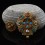 Fine Quality Gold Plated Silver Turquoise Coral Stones Ashtamangala Ghau Gau Prayer Box Pendant from Patan, Nepal