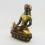 Fine Quality 10" Crowned Medicine Buddha Oxidized Antiquated Gold Gilded Copper Statue 