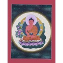 Fine Quality 21.5" x 16.5" Amitabha Buddha Thangka Scroll Painting
