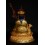 Fine Quality Gold Gilded with Face Painted Hand Carved 8.5" Guru Rinpoche Copper Statue