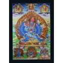 Fine Quality  32.5" x 24" Yamantaka with Consort Thangka  Scroll Painting