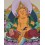  21" x 16" Yellow Dzambhala Thangka Scroll Painting