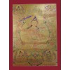 33.5" x 25" Gold  Pancha Manjushri Thangka Painting