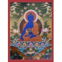 29" x 22" Medicine Buddha Thangka Scroll Painting
